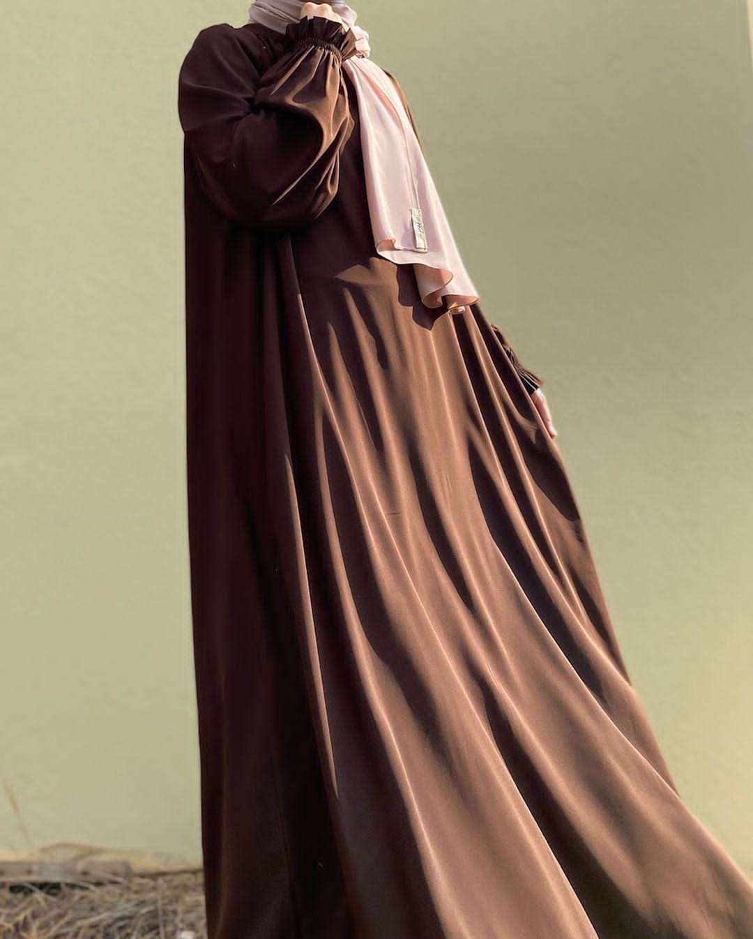 Sahira Abaya Basic Puffed Sleeves Abaya Nida Fabric Abaya