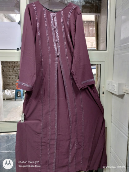 Maheen Abaya Diamond Stone Work Abaya prada Fabric Abaya (Imported)
