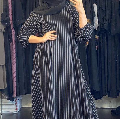 Marwah Striped Abaya from Turkey