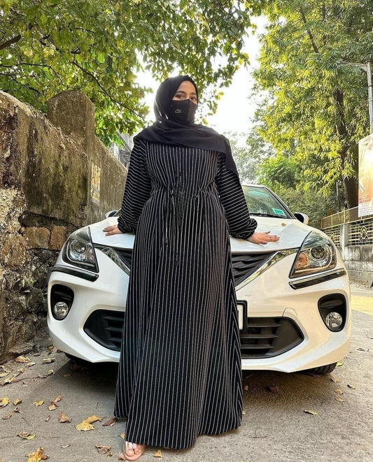 Marwah Striped Abaya from Turkiye
