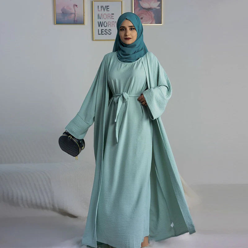 Hamna 2 piece Shrug Abaya Double Layered Shrug Abaya (Imported)