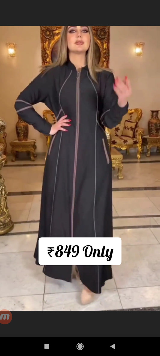 Sania Sports Pocket Abaya from Dubai (Korean Nida) (Imported)