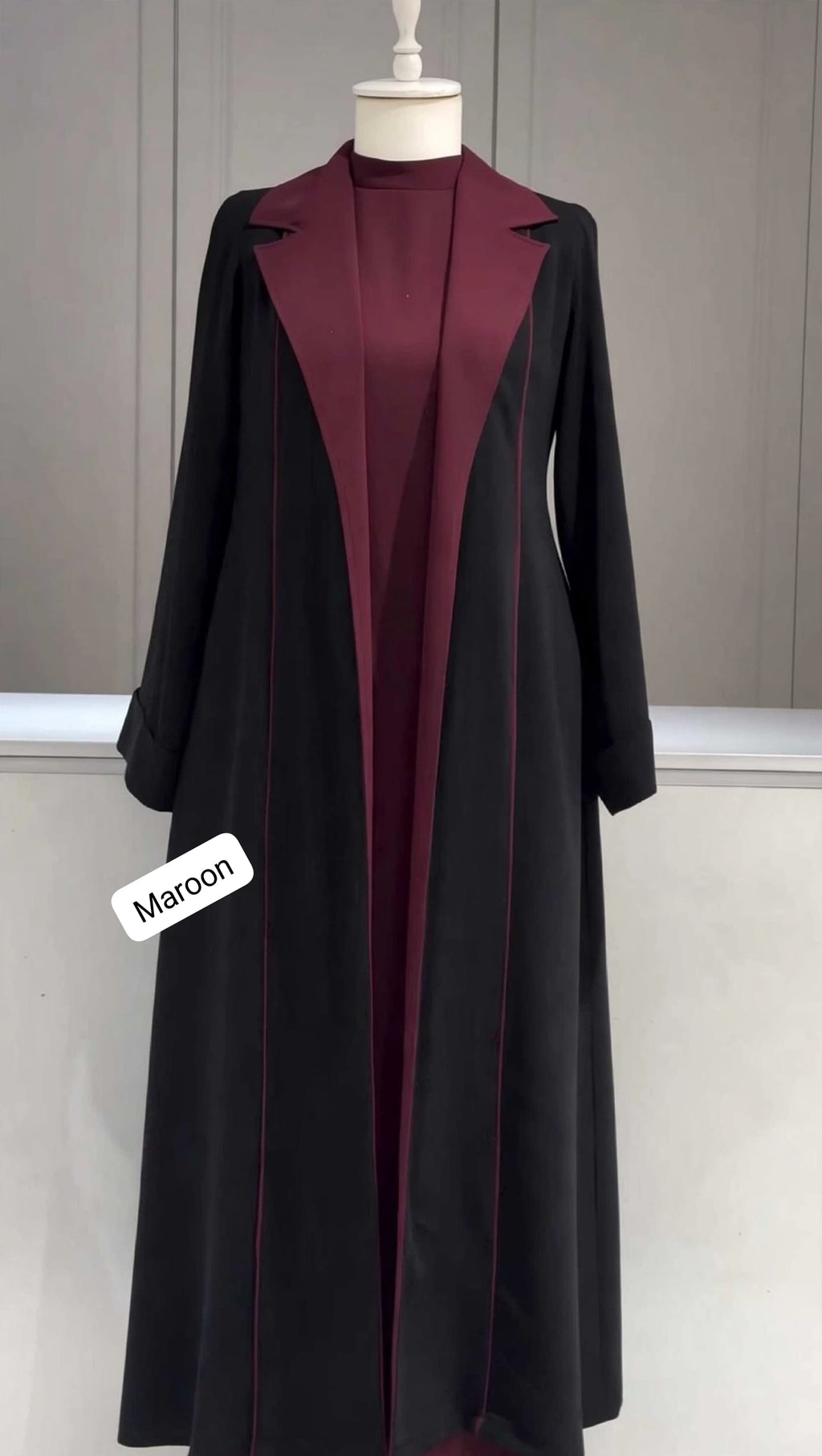Al Kiswah Coat Abaya Korean Prada Fabric Abaya 2Pc Shrug Abaya (Imported) (UAE)