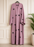Heart Handwork Abaya Tiktok Fabric Abaya (Imported)