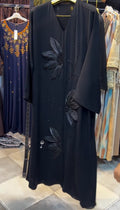 Hamna Abaya Handwork Abaya Korean Nida Fabric (Imported)
