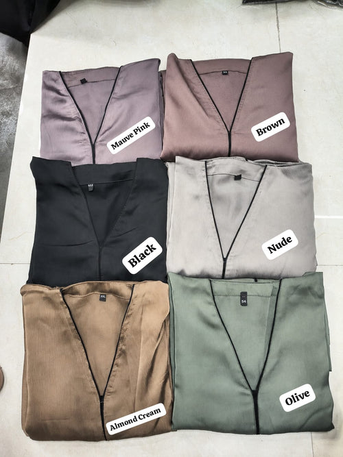 Aaliya Abaya Plain Abaya Tiktok Fabric Abaya (Imported)