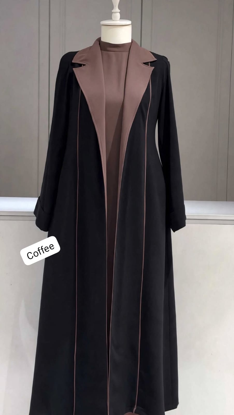 Al Kiswah Coat Abaya Korean Prada Fabric Abaya 2Pc Shrug Abaya (Imported) (UAE)