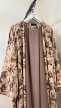 Floral Dubai Special New Launch Abaya 2 Pc Shrug Abaya (Korean Nida) (Imported)
