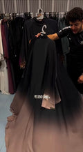 Al Qaswa Luxe Shade Abaya Imported Abaya 2 pc Shrug Abaya