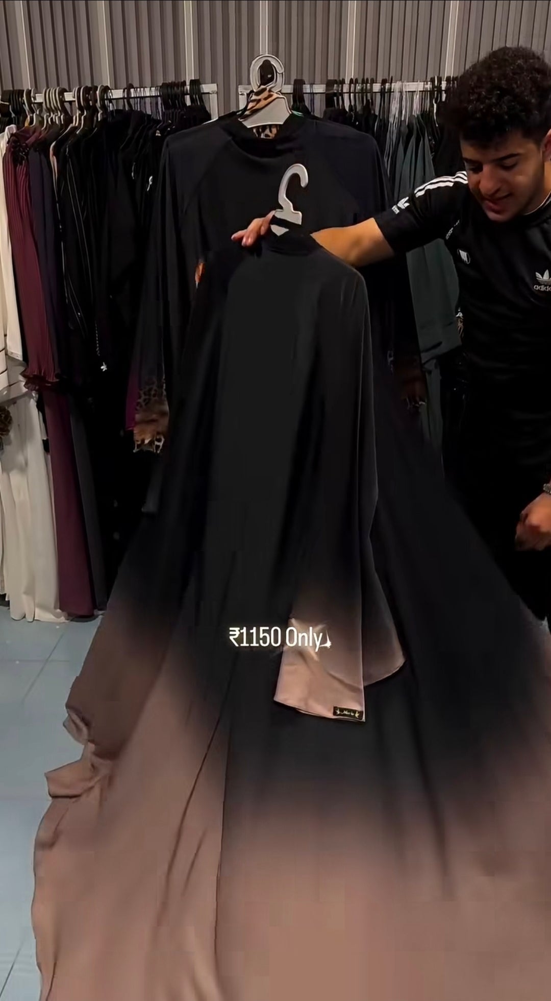 Al Qaswa Luxe Shade Abaya Imported Abaya 2 pc Shrug Abaya