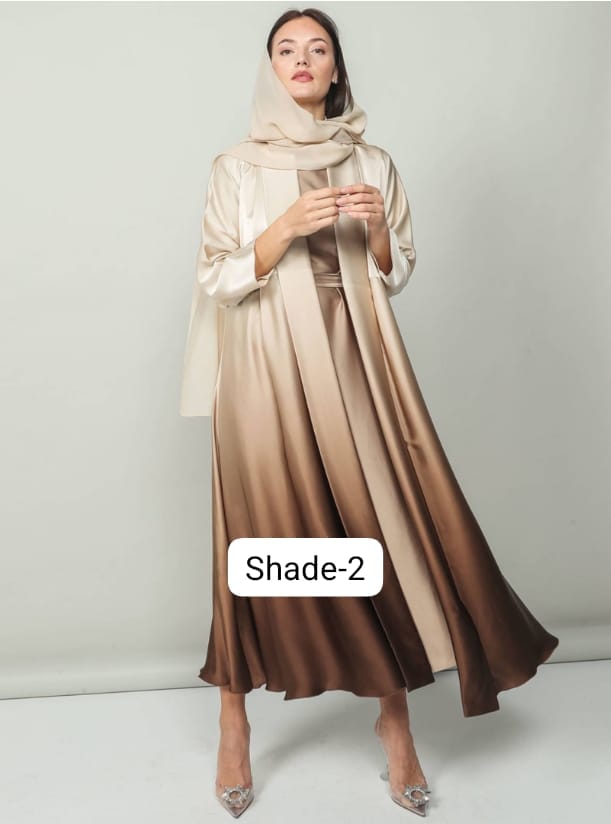 Al Qaswa Luxe Shade Abaya Imported Abaya 2 pc Shrug Abaya