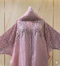 Al Hoor Luxe Wedding Abaya Organza 2pc Shrug Kaftan Abaya (Imported)