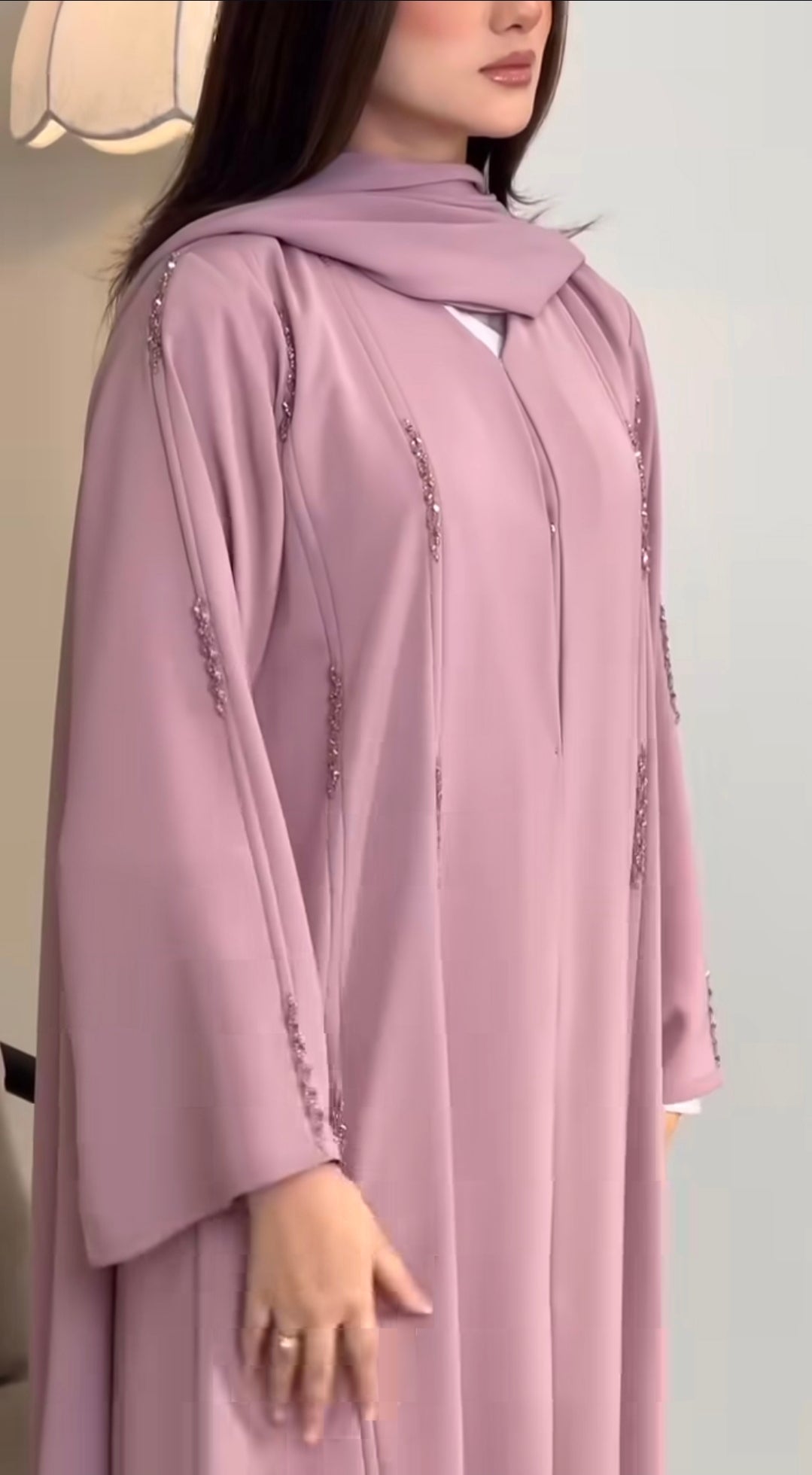 Al Elaf Abaya Handwork Abaya Korean Prada Fabric (Imported)