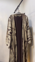 Sandal Dubai Special New Launch Abaya 2 Pc Shrug Abaya (Korean Nida) (Imported)