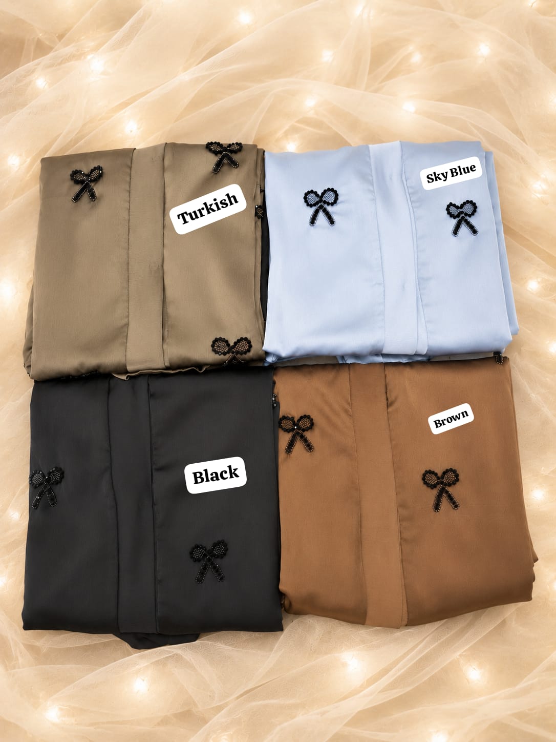 Bow Abaya Handwork Abaya Imported Tiktok Fabric Abaya