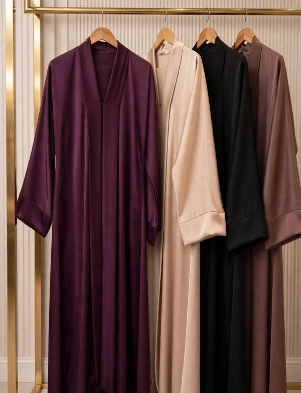Dubai Abaya Kimono Style Abaya Marbel Satin Fabric (Imported)