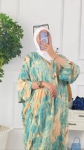 Luxe Abaya 3d Digital Print Kaftan Abaya