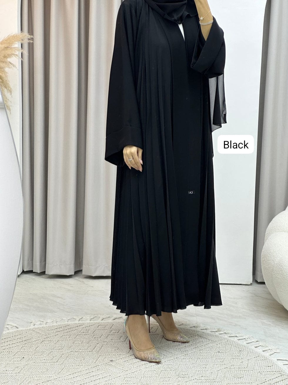 Al Kareem Pleated Abaya Imported Dubai Abaya Korean Prada Fabric (Imported)