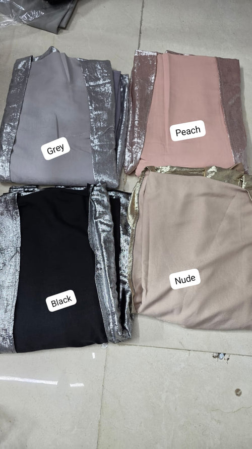 Ajman Abaya 2 Piece Shimmer Abaya Kaftan Shrug Abaya (Imported)