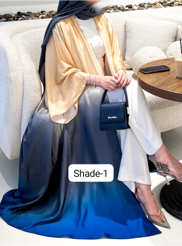 Al Qaswa Luxe Shade Abaya Imported Abaya 2 pc Shrug Abaya
