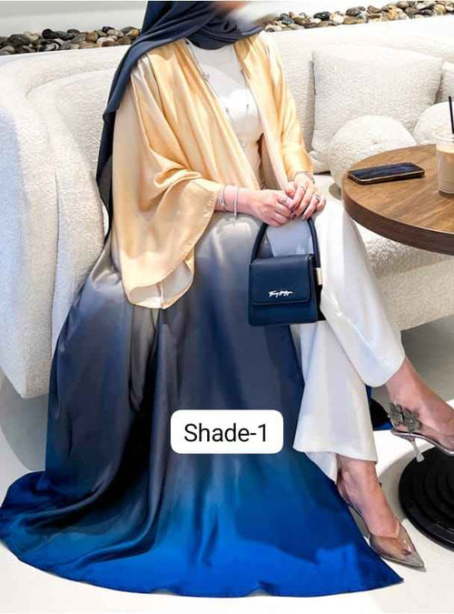 Al Qaswa Luxe Shade Abaya Imported Abaya 2 pc Shrug Abaya