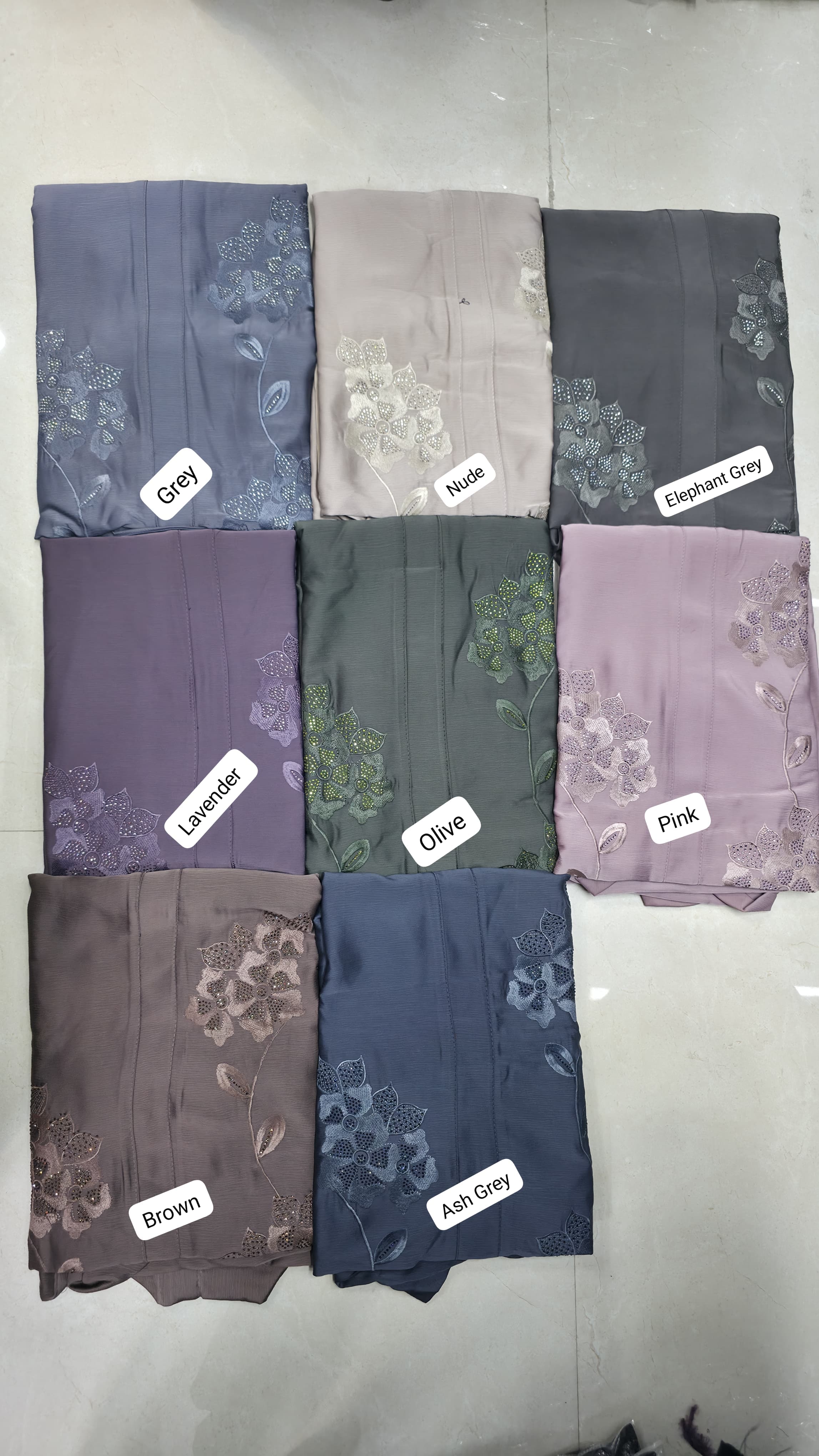 Al Mushk Abaya Embroidery Abaya Korean Tiktok Fabric (Imported)