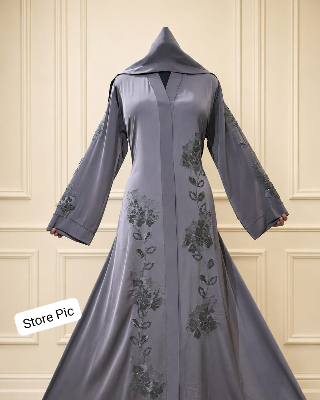Al Mushk Abaya Embroidery Abaya Korean Tiktok Fabric (Imported)