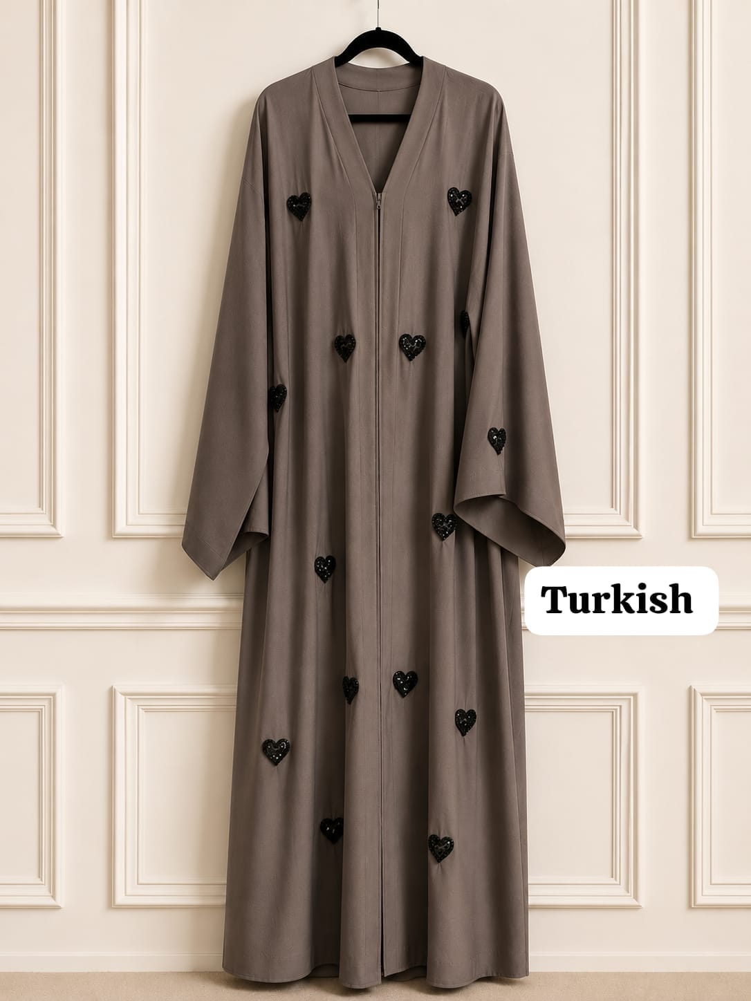 Heart Handwork Abaya Tiktok Fabric Abaya (Imported)