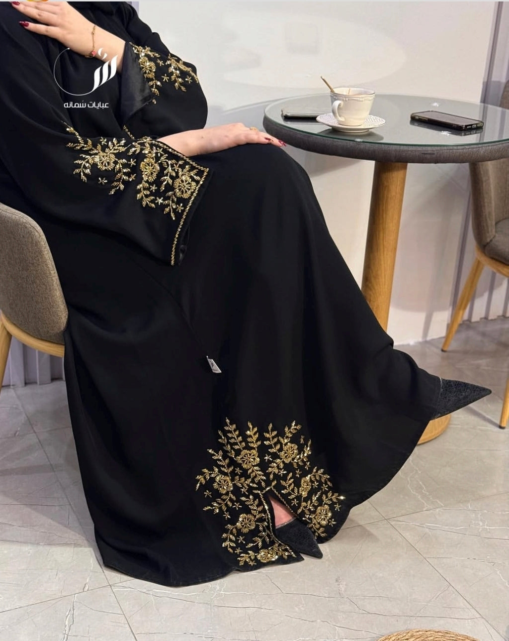 Al Afeef Abaya Handwork Abaya Nida Fabric Abaya (Imported)