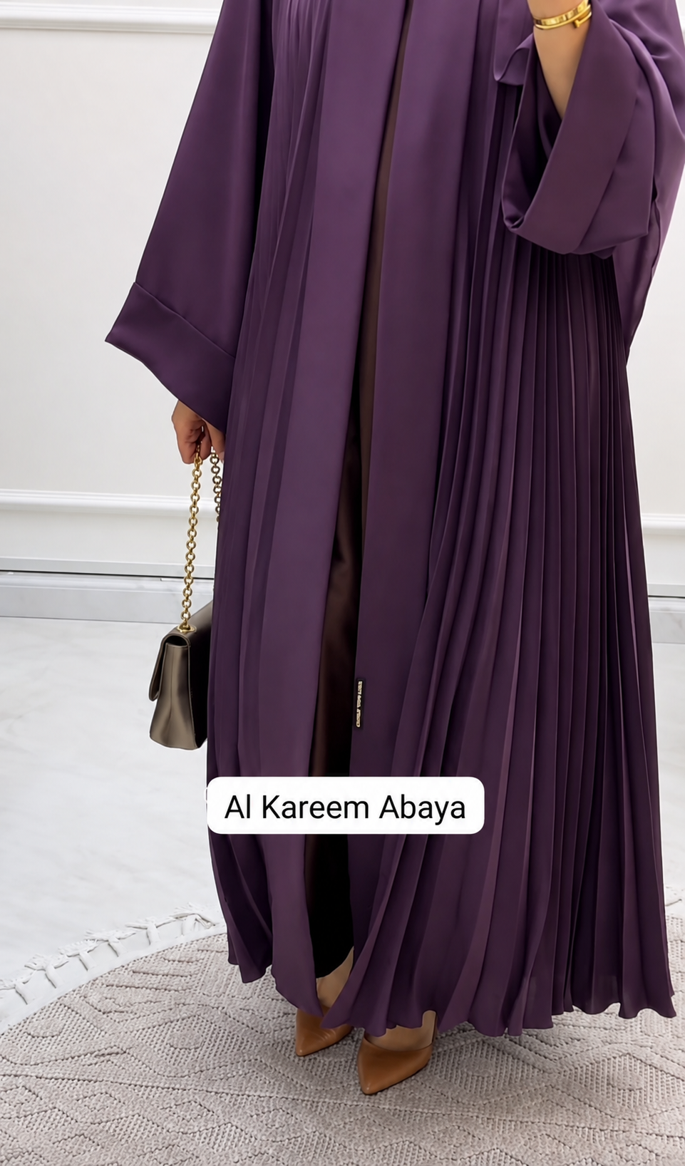 Al Kareem Pleated Abaya Imported Dubai Abaya Korean Prada Fabric (Imported)