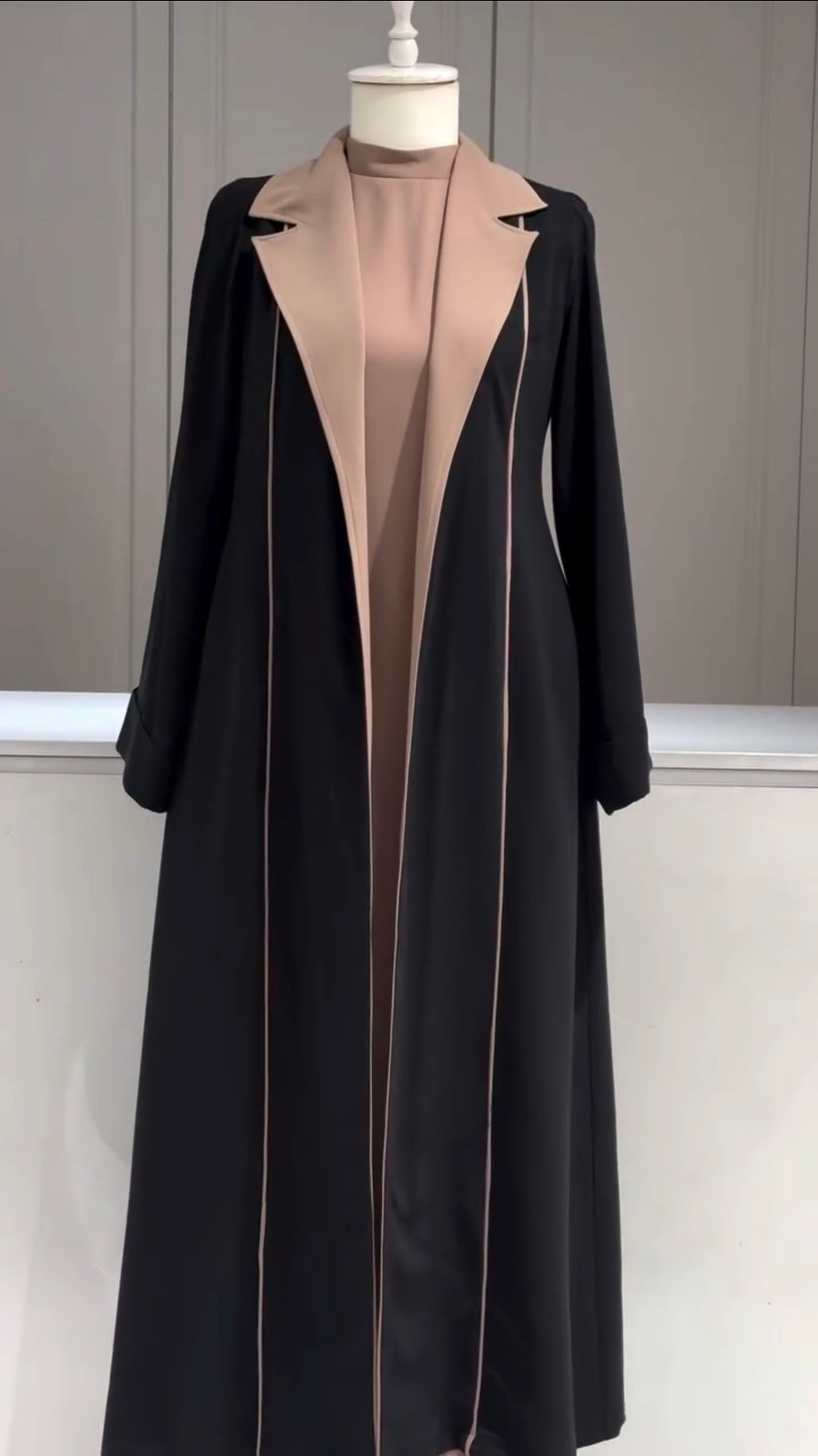 Al Kiswah Coat Abaya Korean Prada Fabric Abaya 2Pc Shrug Abaya (Imported) (UAE)