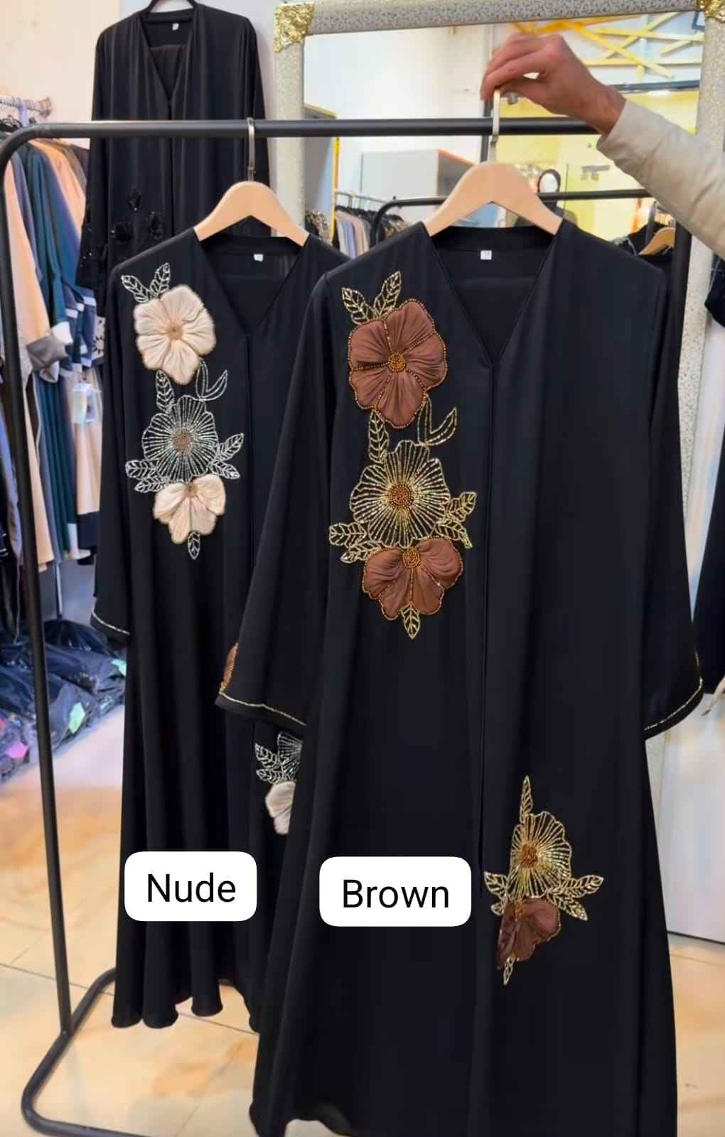 Al Aasiya Abaya Handwork Abaya  Tiktok Fabric (Imported)