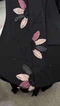 Al Sana Abaya Handwork Abaya Tiktok Fabric (Imported)