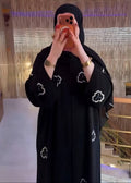 Al Husna Abaya Handwork  Abaya Tiktok Fabric (Imported)