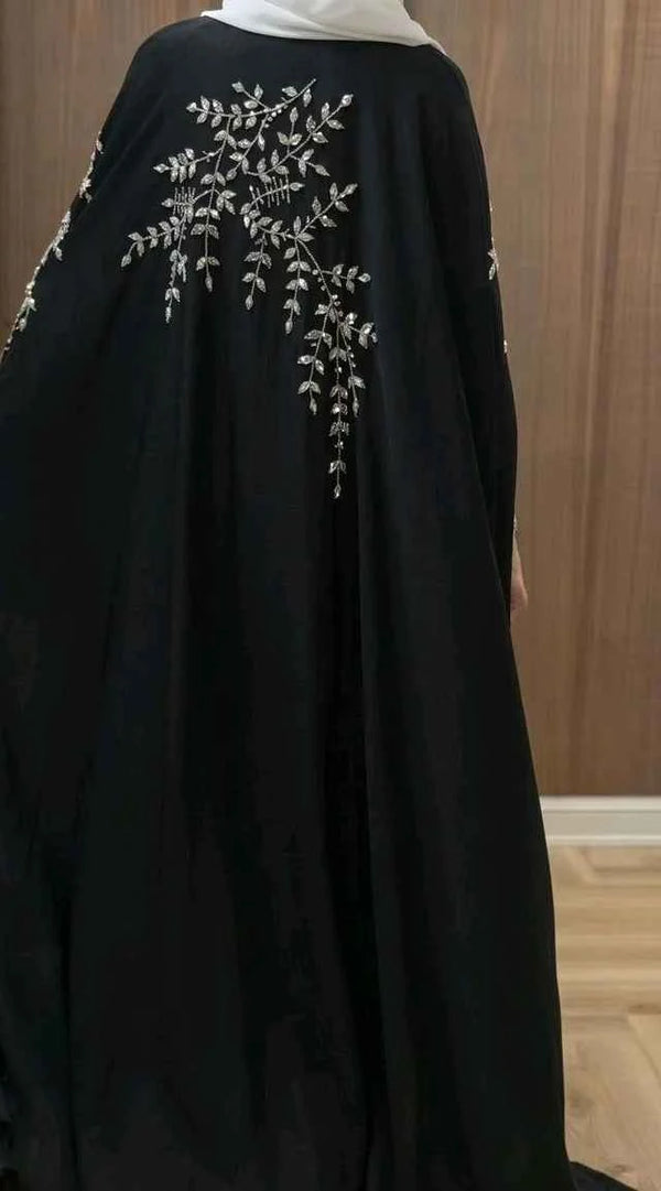 Arabic Kaftan Abaya Handwork Abaya Korean Nida Fabric (Imported)