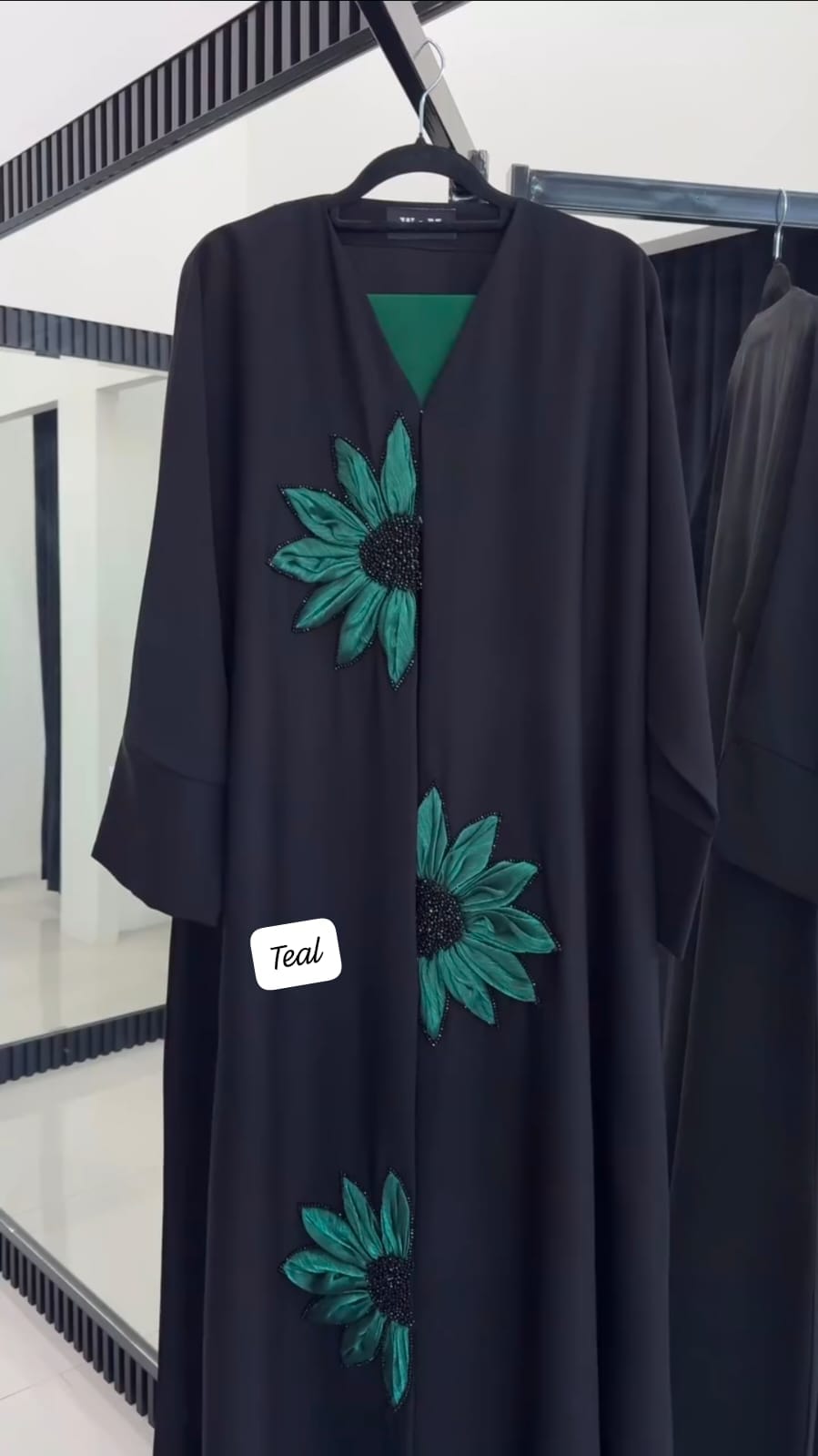 AL NADIA Handwork Abaya  Nida Fabric (Imported) (Black)