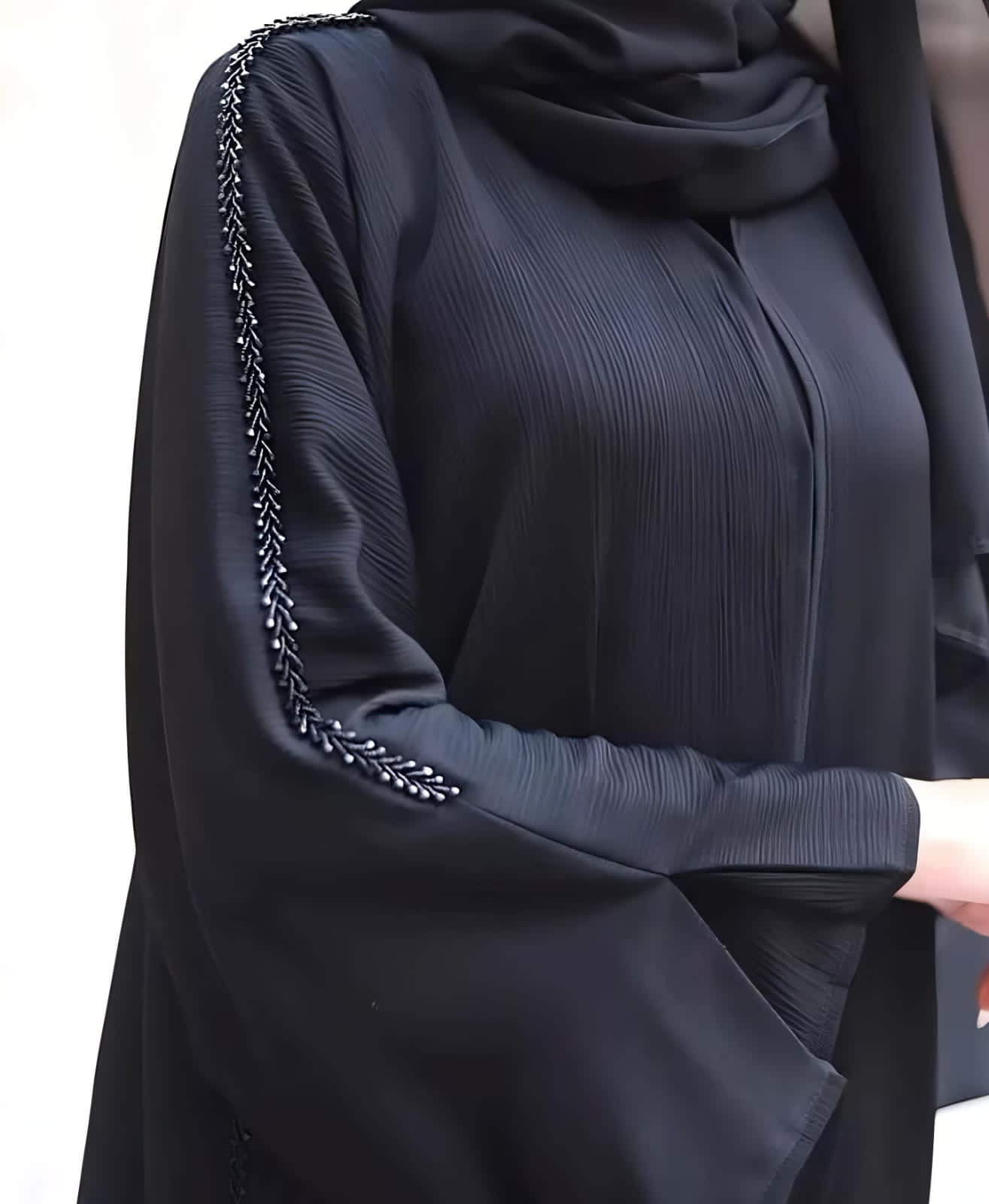 Al Eman Abaya Handwork Abaya Imported Nida Fabric Abaya (Imported)