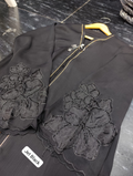 Al Fayza Abaya Handwork Patch Abaya Zoom Fabric (Imported)