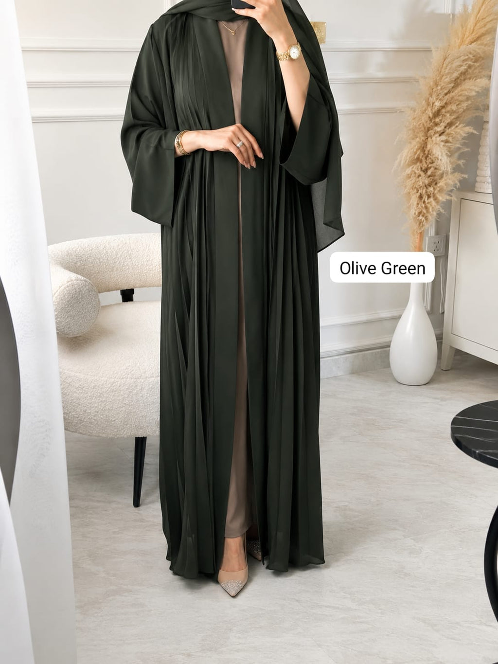 Al Kareem Pleated Abaya Imported Dubai Abaya Korean Prada Fabric (Imported)