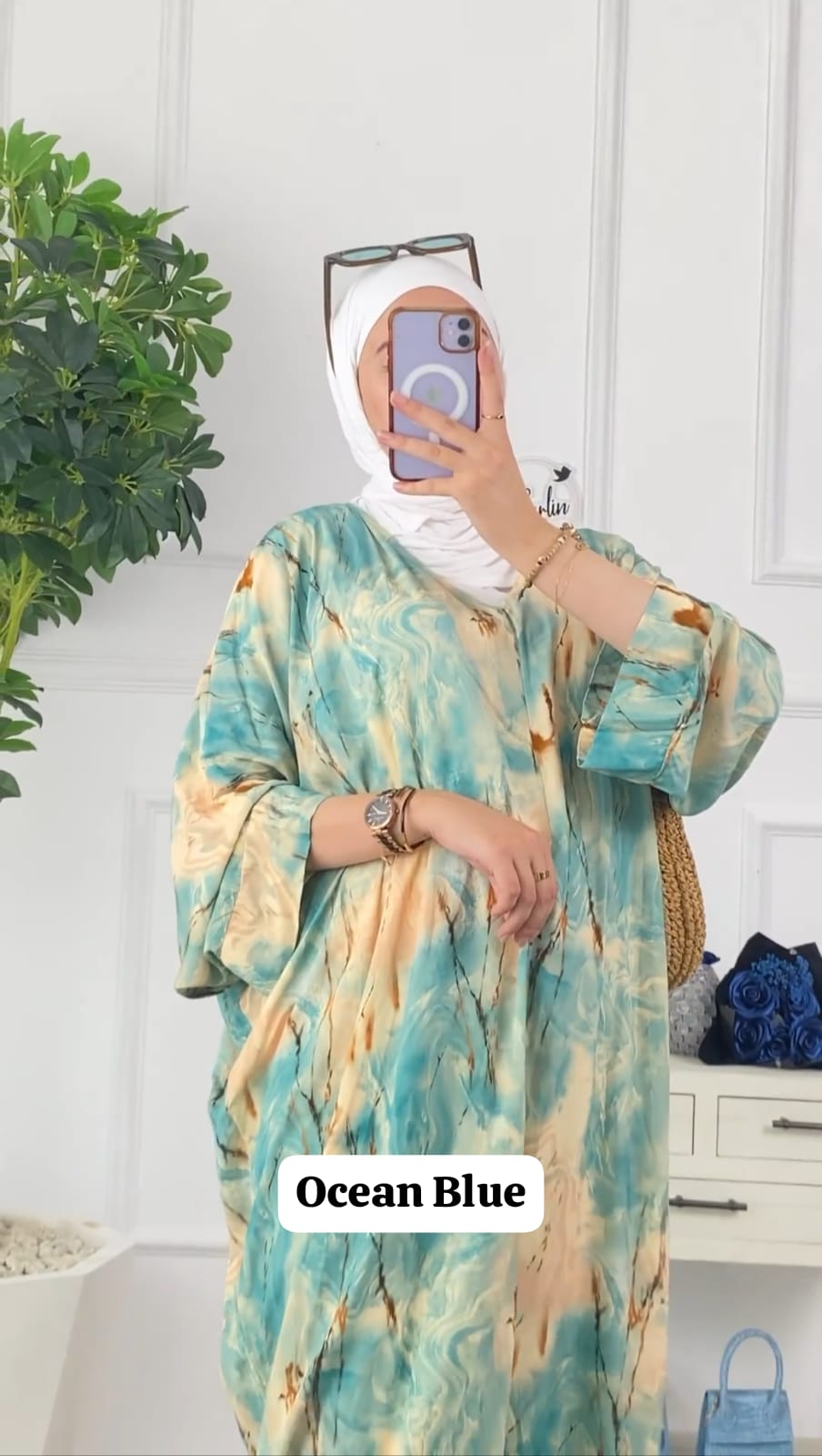 Luxe Abaya 3d Digital Print Kaftan Abaya