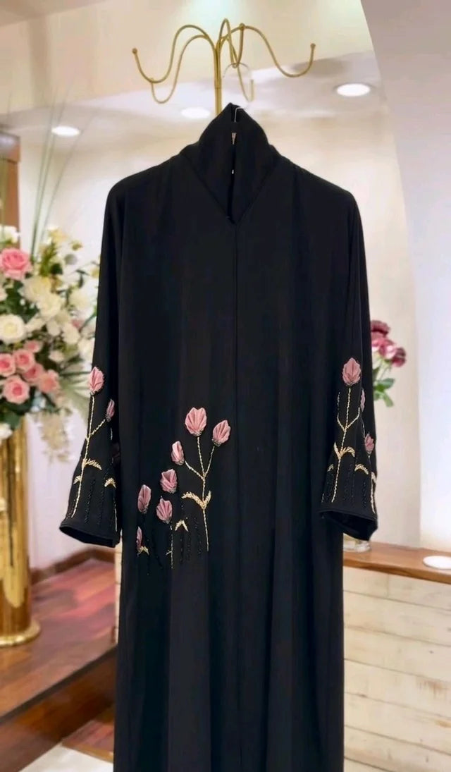 Al Ameerah Abaya Handwork Abaya Imported Nida Fabric Abaya (Imported)
