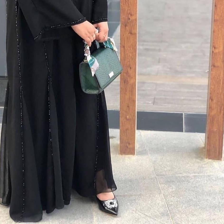 6 Kali Abaya imported Dubai Abaya work at Front and Back - Designer Burqa Store
